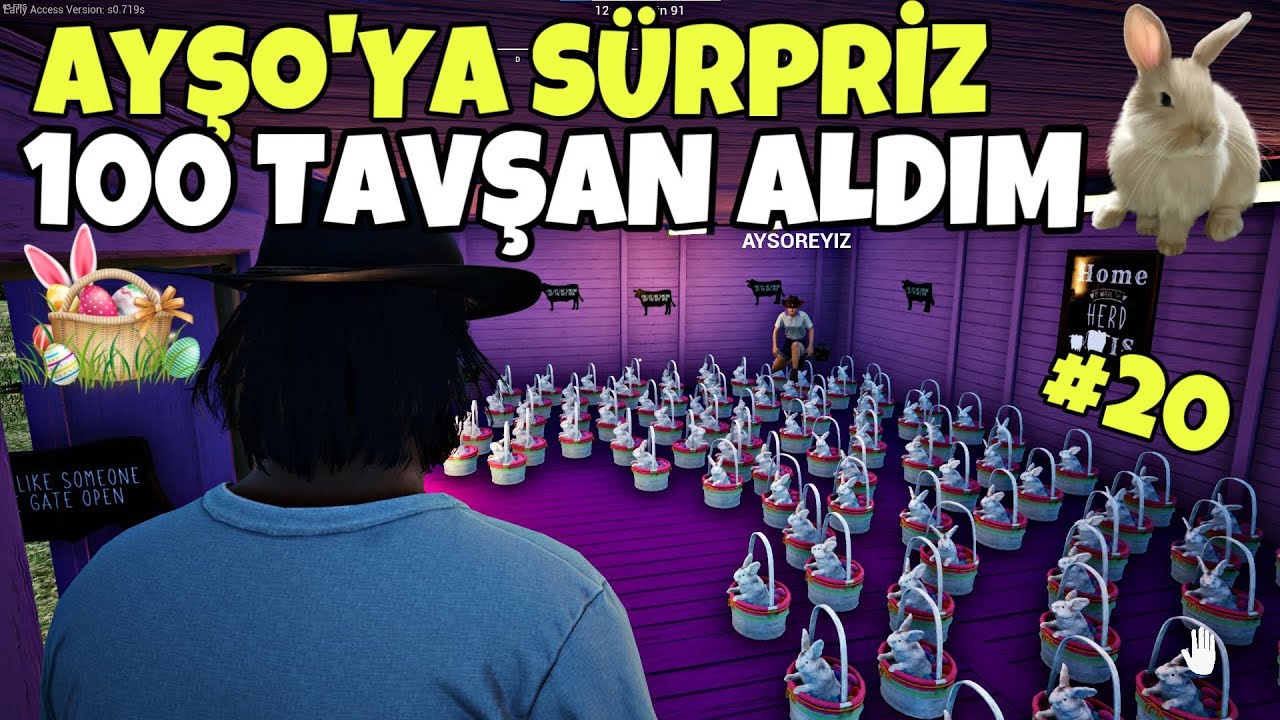 AYŞOYA BÜYÜK SÜRPRİZ, ÇİFTLİĞE 100 TAVŞAN ALDIM EVİ TAVŞANLA DOLDURDUM! RANCH SIMILATOR (20.BÖLÜM)