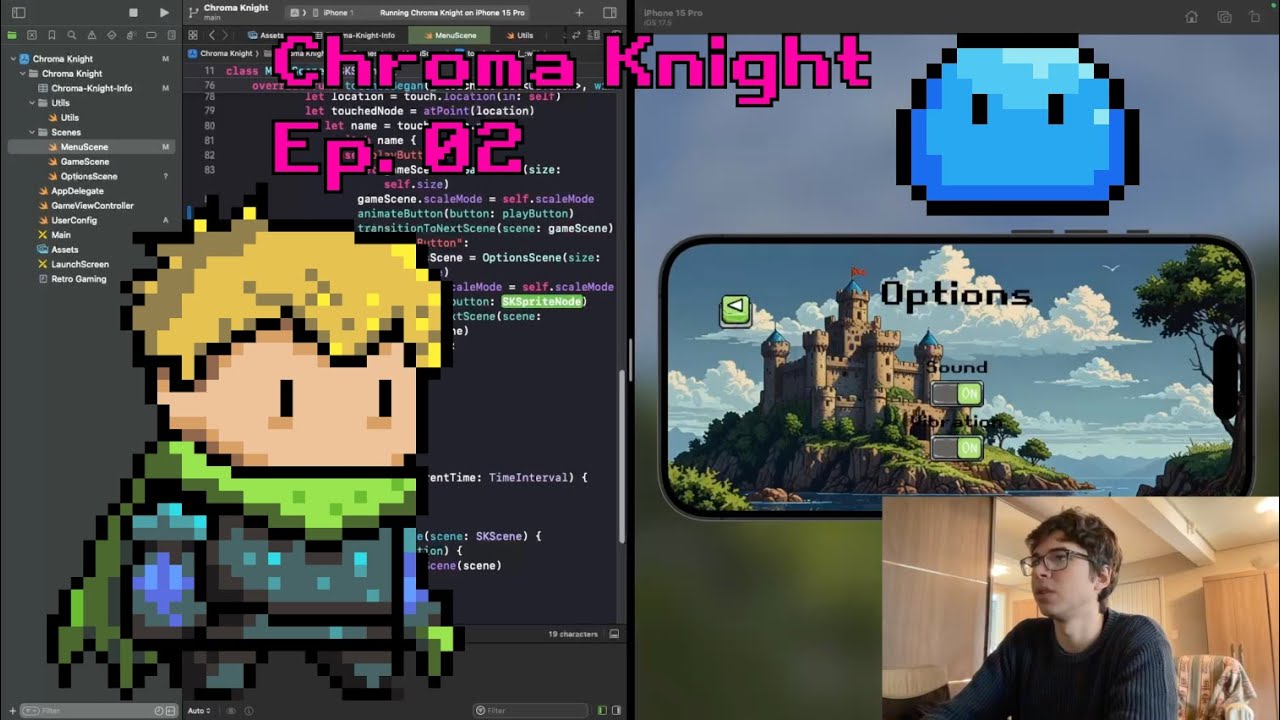 Chroma Knight 02 - Finishing the Menu - Swift - SpriteKit