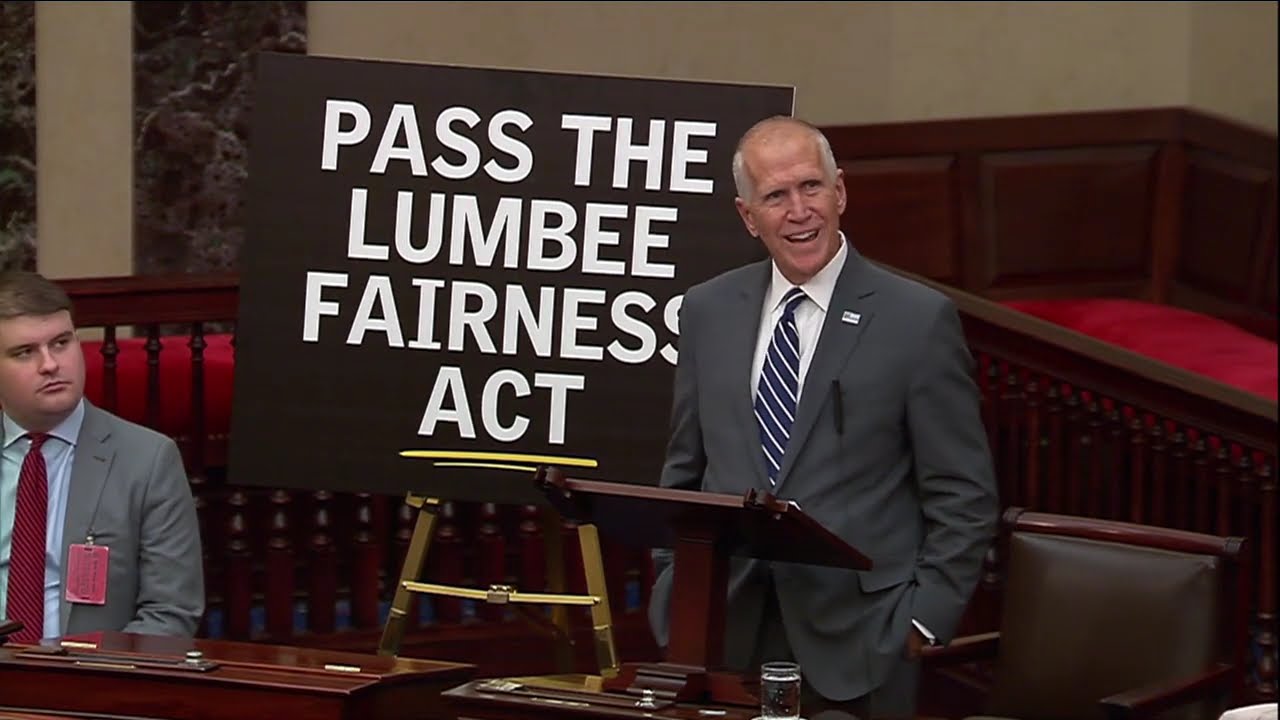 Senator Tillis Delivers Remarks Renewing Call for Congress to Pass Lumbee Recognition
