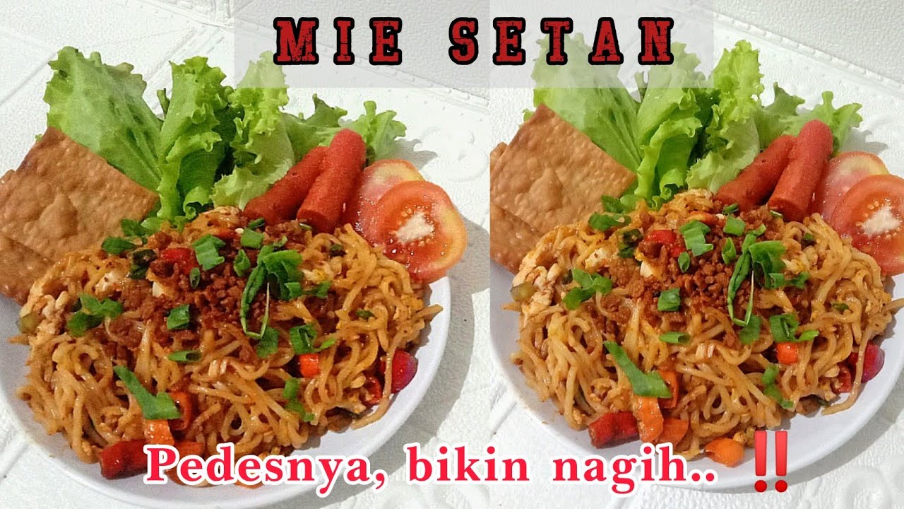 Resep Mie Setan‼️Cara membuat Mie Setan/Mie Level kekinian Enak banget cuma pakai Mie Instan