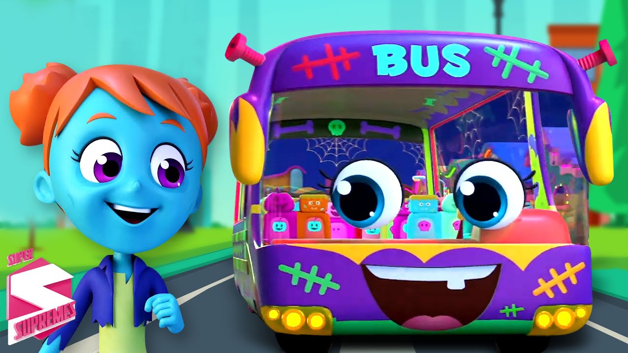 Halloween Roues dans le bus + Plus Effrayante Comptines et Dessins Animés Vidéos