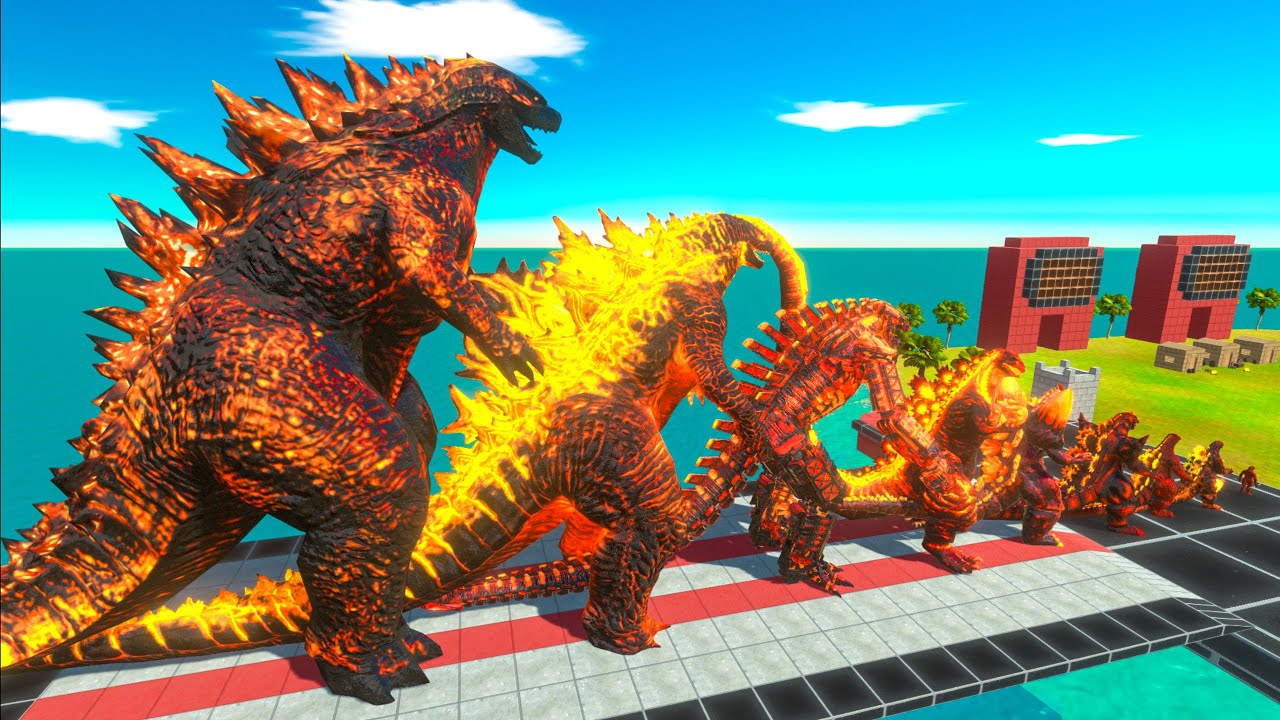 EVOLUTION of Thermonuclear Godzilla 14 Size Comparison VS Team Ice Frostbite Godzilla x Kong White