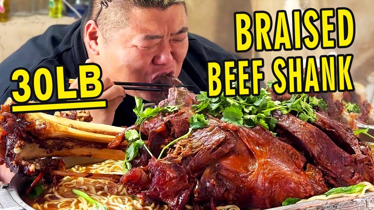 20-pound beef leg for more than 700. It's so satisfying to eat this big piece of meat!