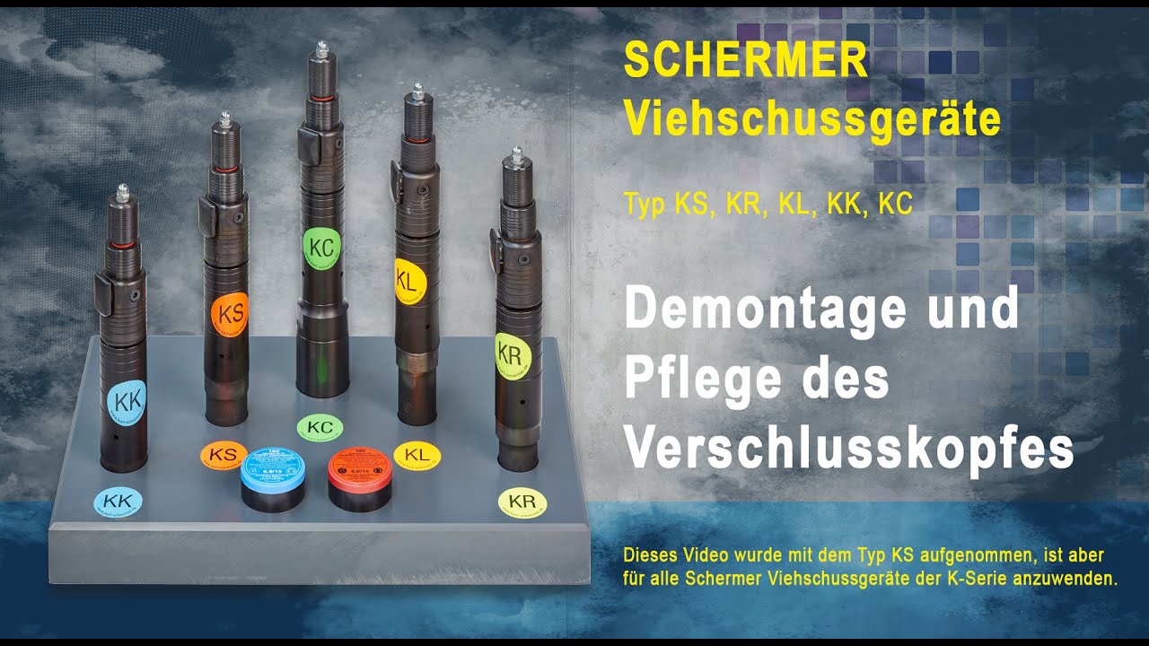 SCHERMER K-Serie - Demontage und Pflege des Verschlusskopfes