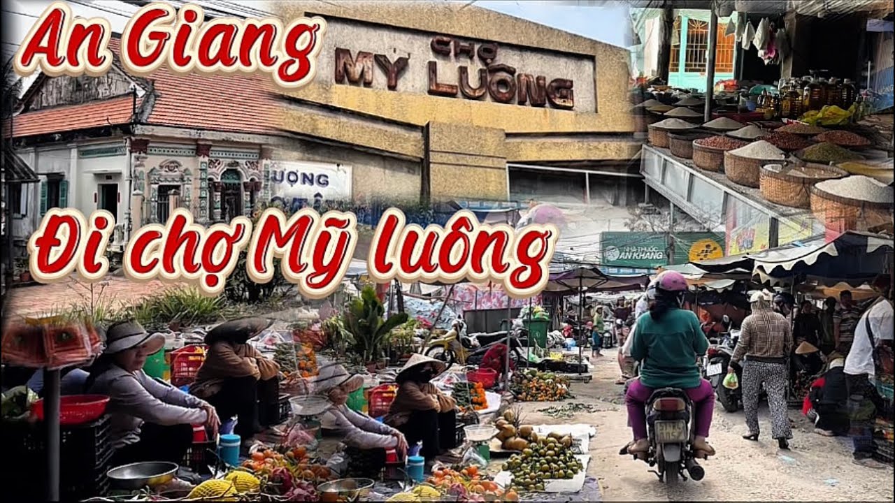 ĐI CHỢ MỸ LUÔNG, TỈNH AN GIANG RỒI VÒNG QUA CỘT DÂY THÉP THẤY NGÔI NHÀ XƯA 