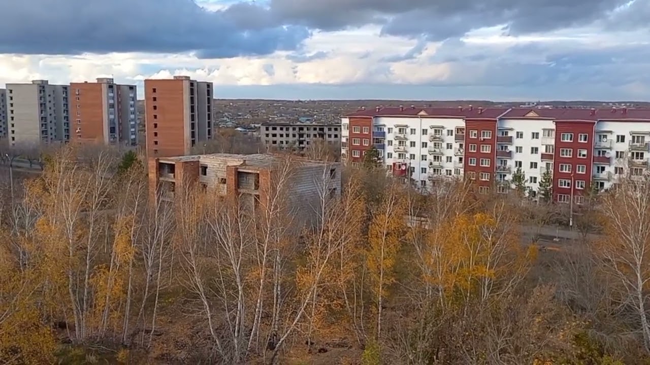 С.Саумалколь. Заброшенные дома, эхо 90х...