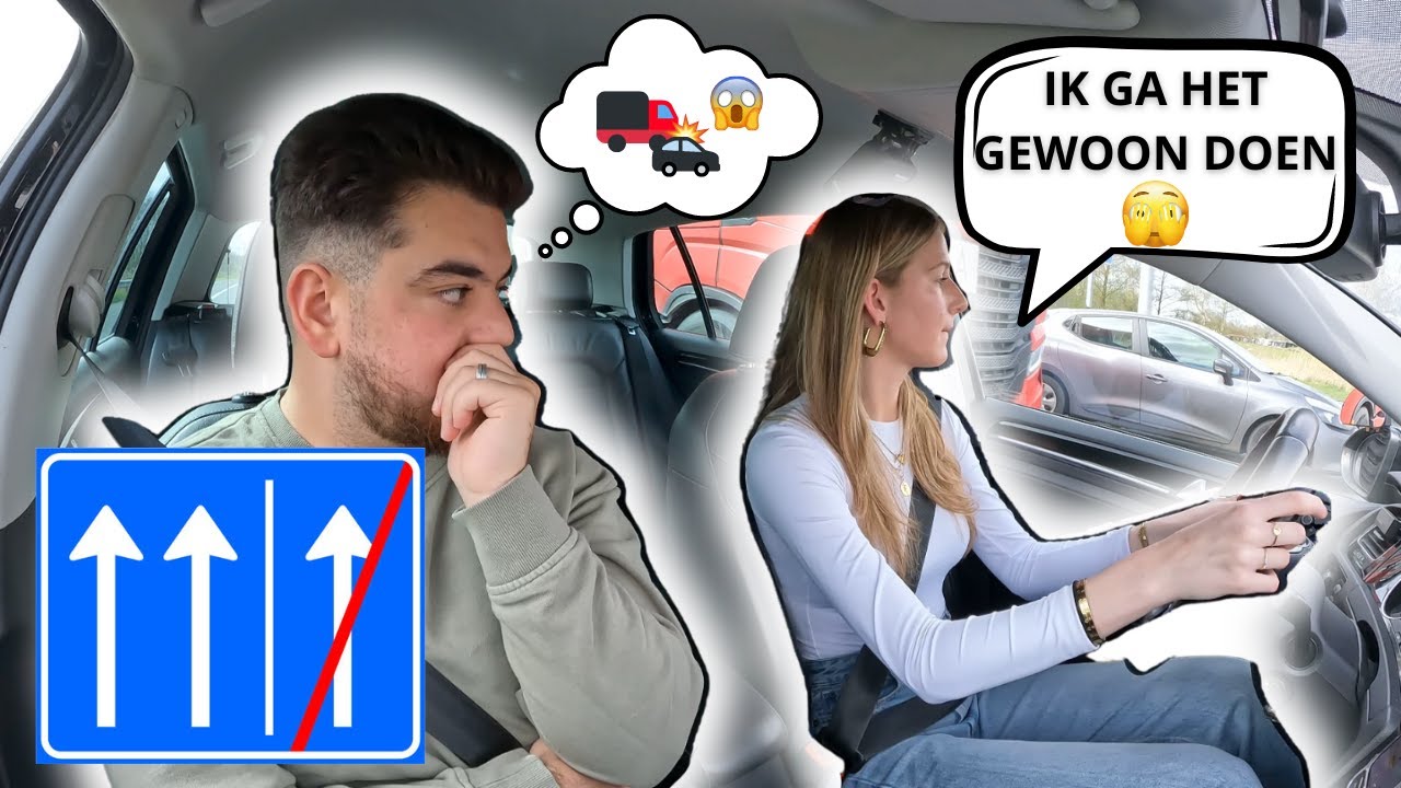 INVOEGEN GAAT FINAAL MIS!🚛 EXAMENROUTE GAAT FOUT 😥