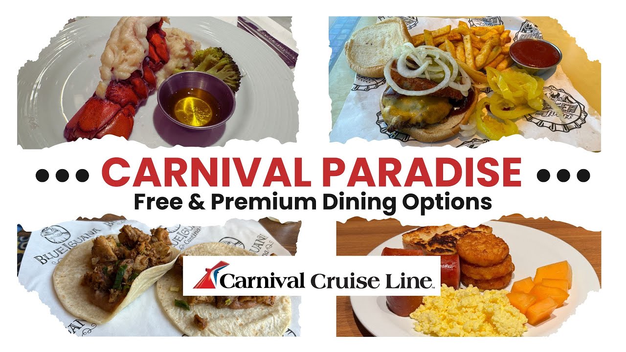Carnival Paradise Dining Guide – Free & Premium Options Explained!