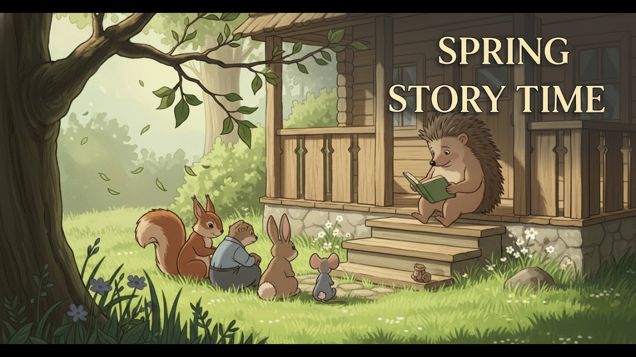A Quiet Spring Story on the Porch | Cozy Fairy Tale Forest Ambience