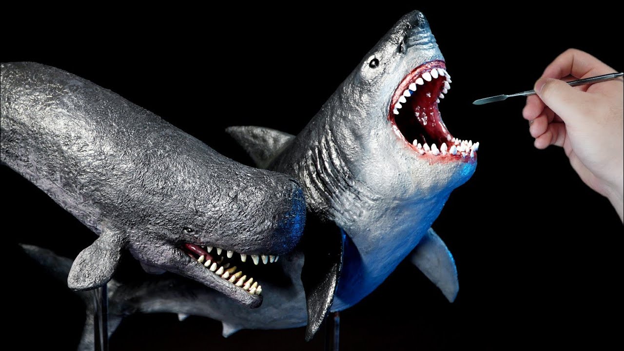 클레이로 메갈로돈 vs 리비아탄 만들기 / Sculpting Megalodon vs Livyatan