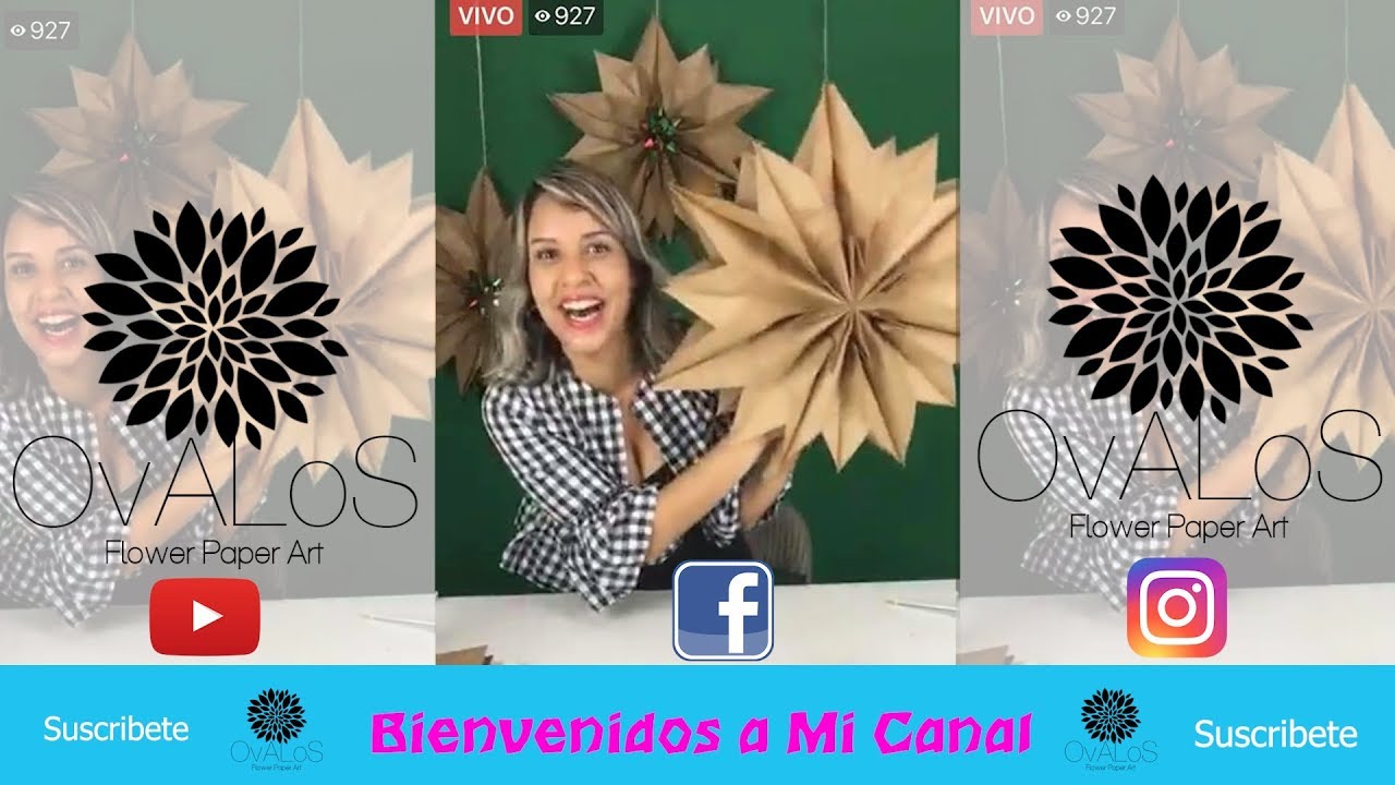 DIY: Manualidad Estrella de Papel| Ovalos Flower Paper Art