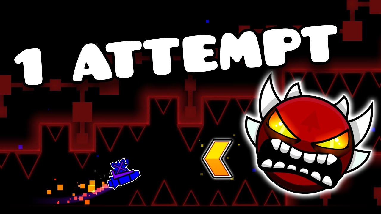1 попытка на каждого побеждённого мной экстремального демона | Geometry Dash