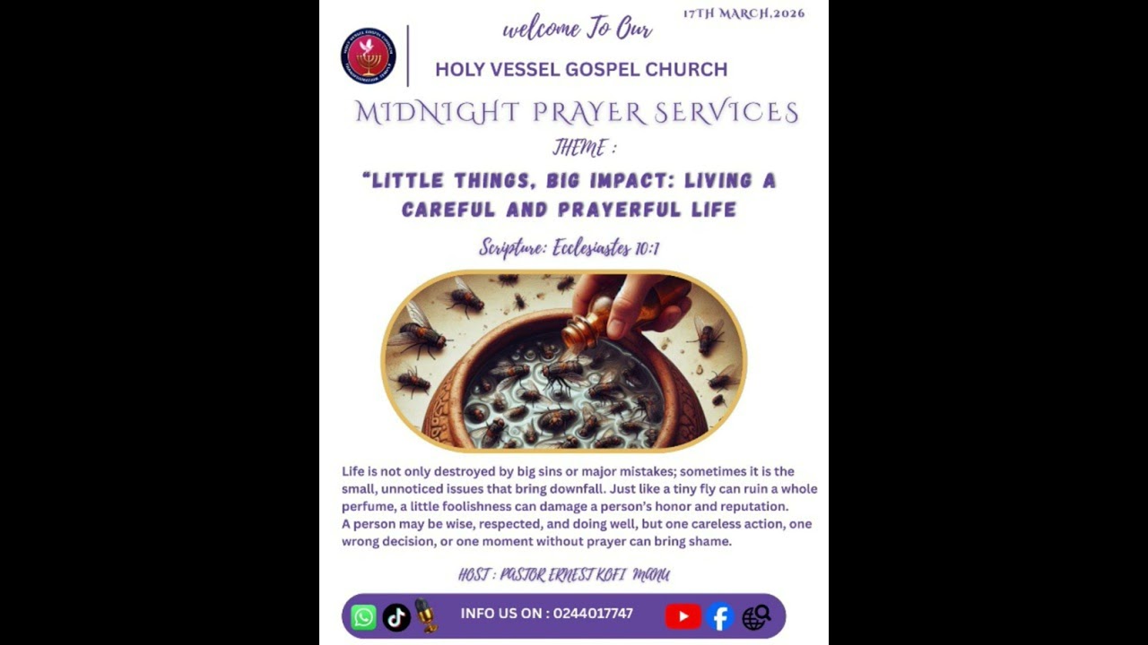 Theme: “Little Things, Big Impact: Living a Careful and Prayerful Life”