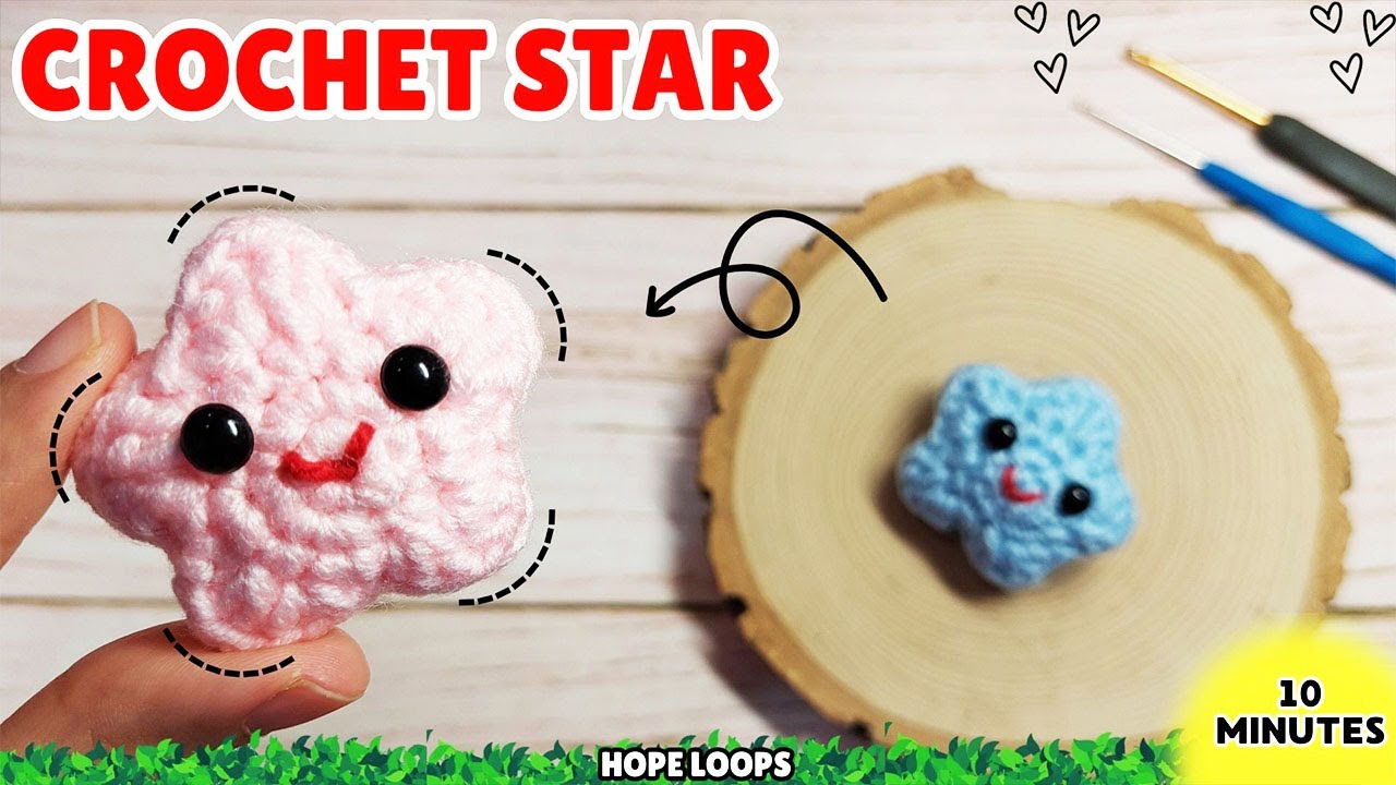 How to Crochet a Mini Star ⭐️ Easy Amigurumi Tutorial