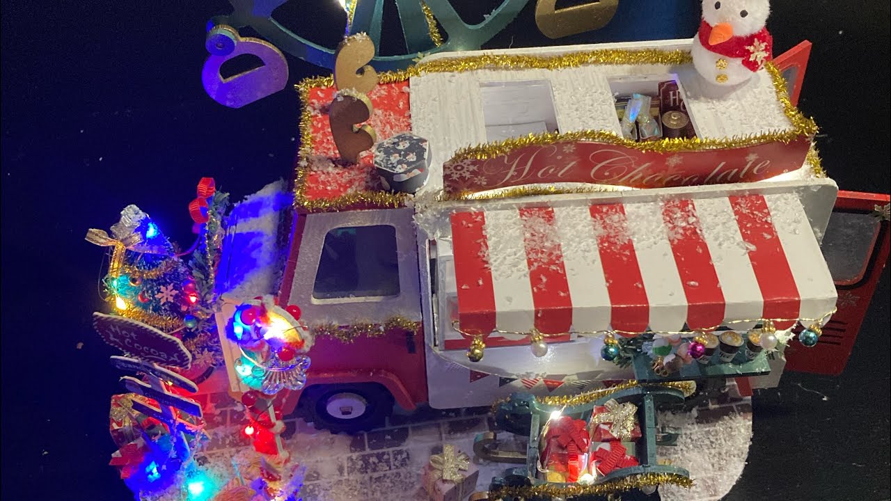 Miniature Builder DIY - Christmas Food Truck (how to build)