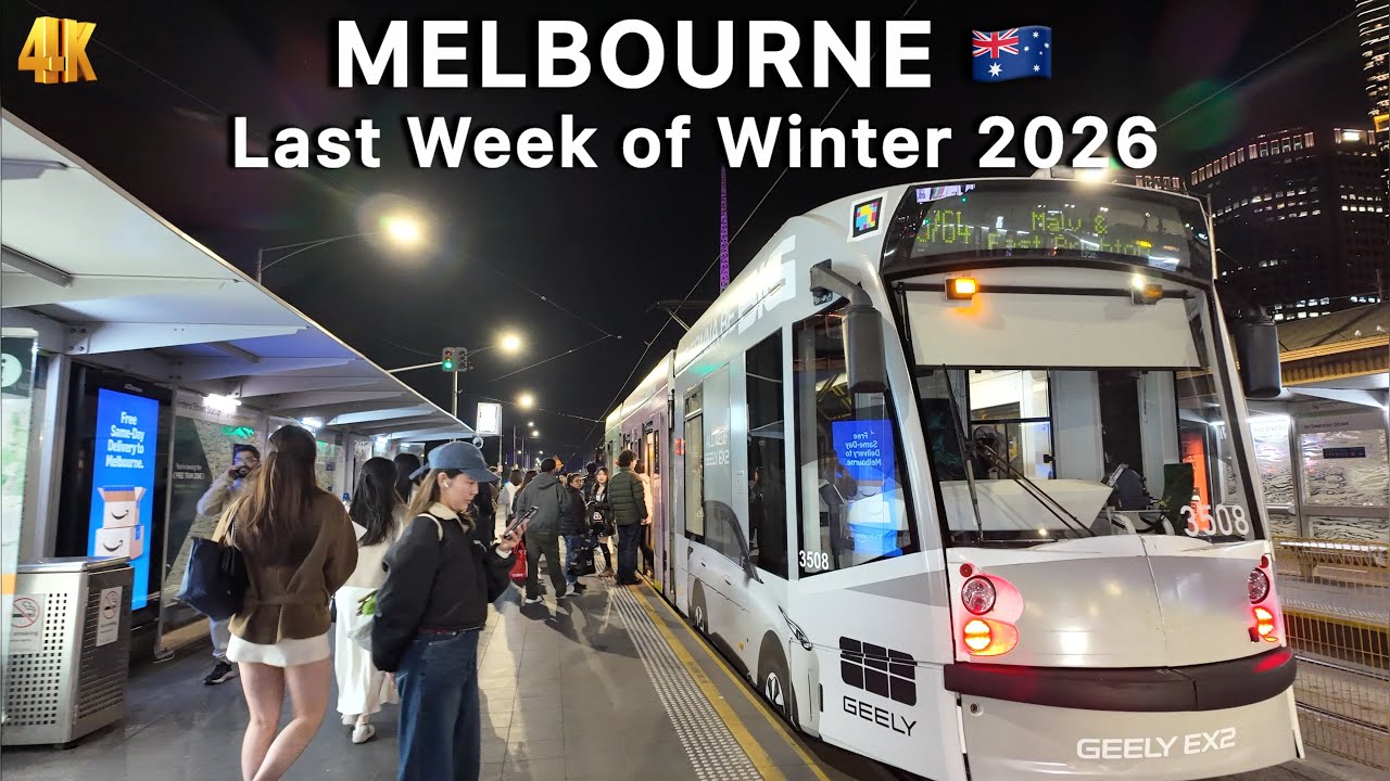 Melbourne Australia City Walking Tour at Night. Now or Never 2026