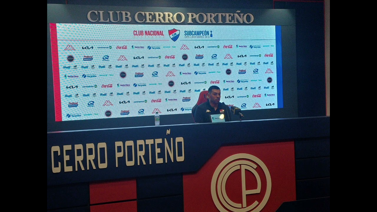 Conferencia de prensa de Felipe Giménez DT de Nacional, luego de la victoria ante Cerro Porteño. 