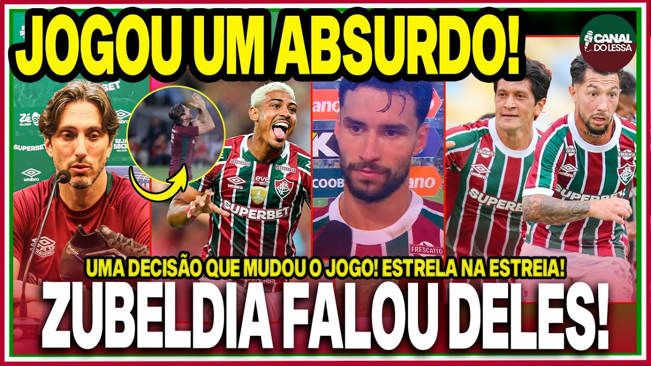 🚀SEM RODEIOS! ZUBELDIA MANDOU A REAL SOBRE ELENCO DO FLU!🔥ELES JOGARAM DEMAIS! REA&Ccedil;&Atilde;O&nbsp;SURPREENDENTE!
