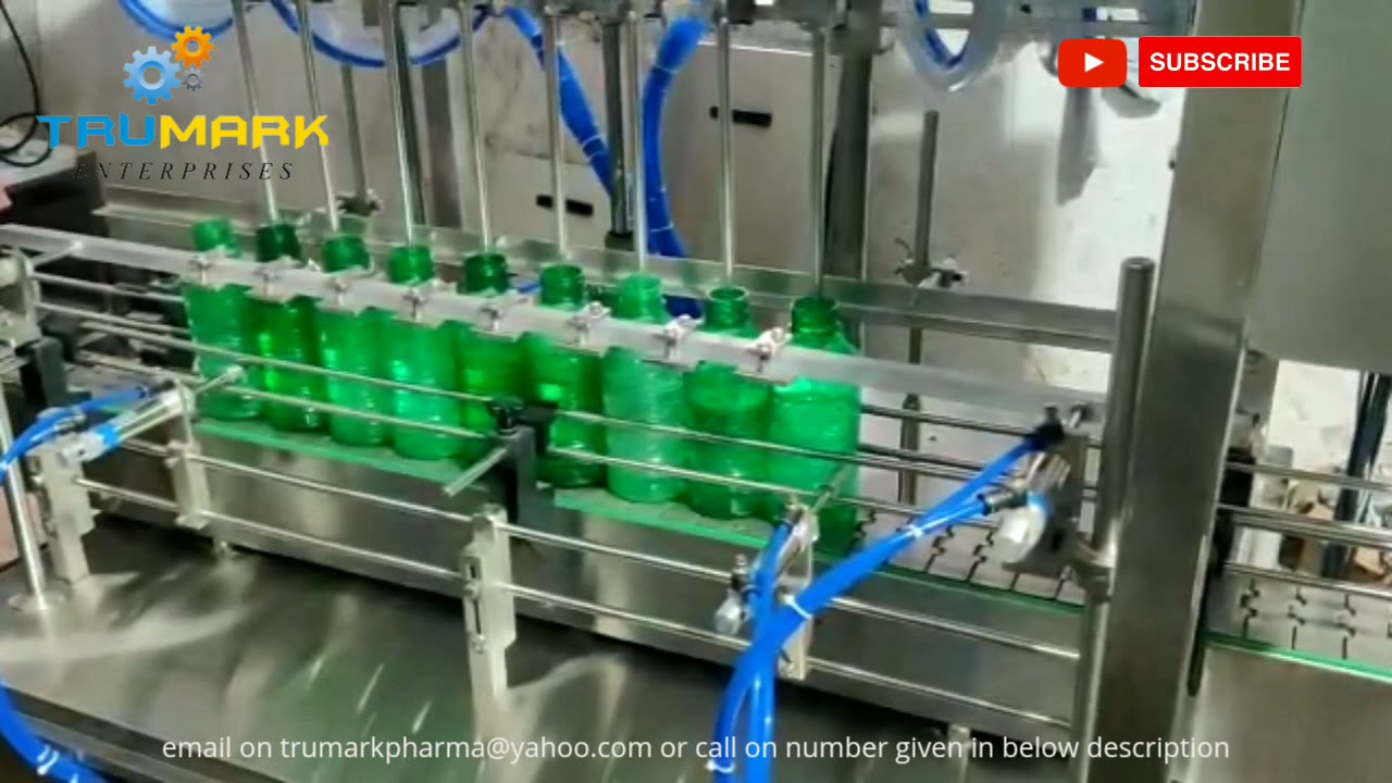 AUTOMATIC 8HEAD GRAVITY BASED LIQUID FILLING MACHINE