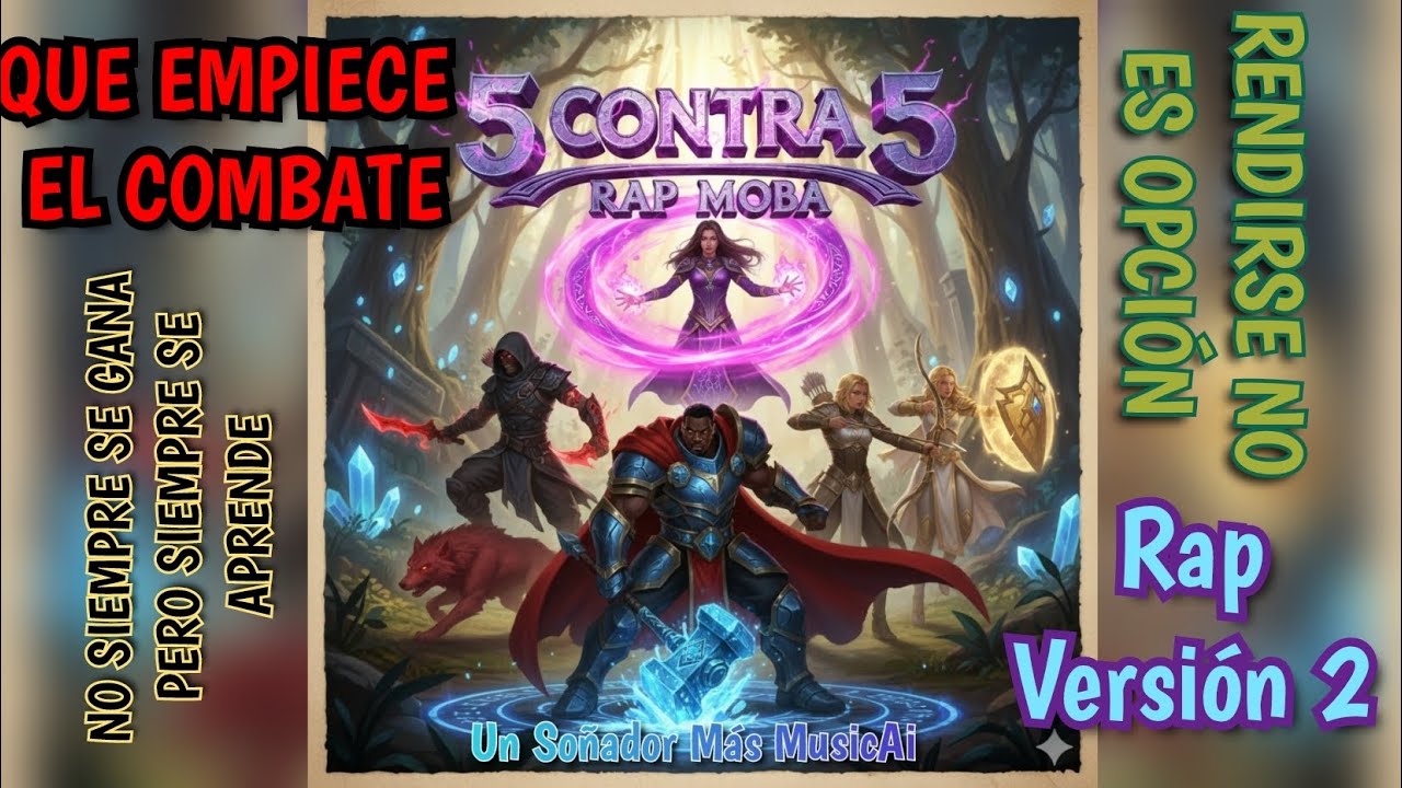 RAP MOBA V2 - 5 CONTRA 5 (RAP EPIC DE LOS JUEGOS DE MOBA) CADA VERSO UN ROL