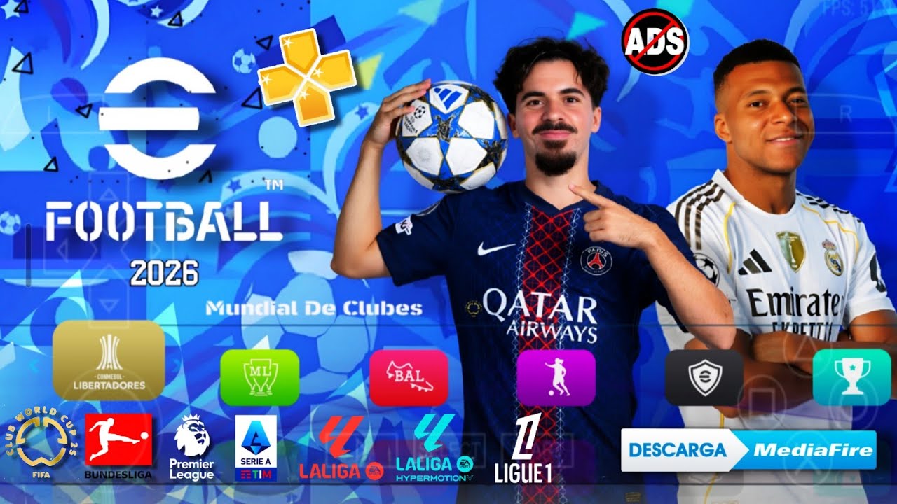 ⬇️eFOOTBALL 2026 PPSSPP SEGUNDA DIVISION ESPAÑOLA MAS REALISTA QUE NUNCA, LINKS DIRECTOS 