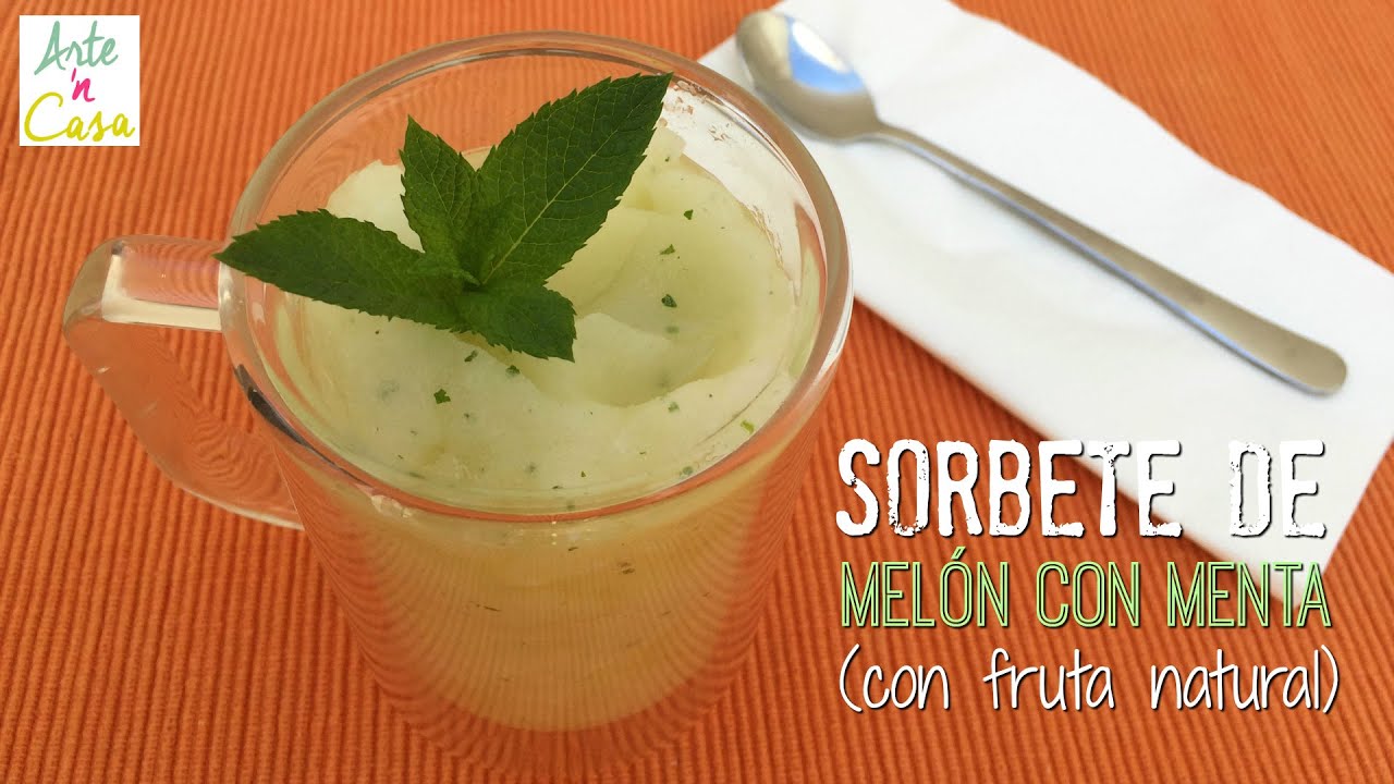 Cómo hacer un sorbete casero de melón con menta