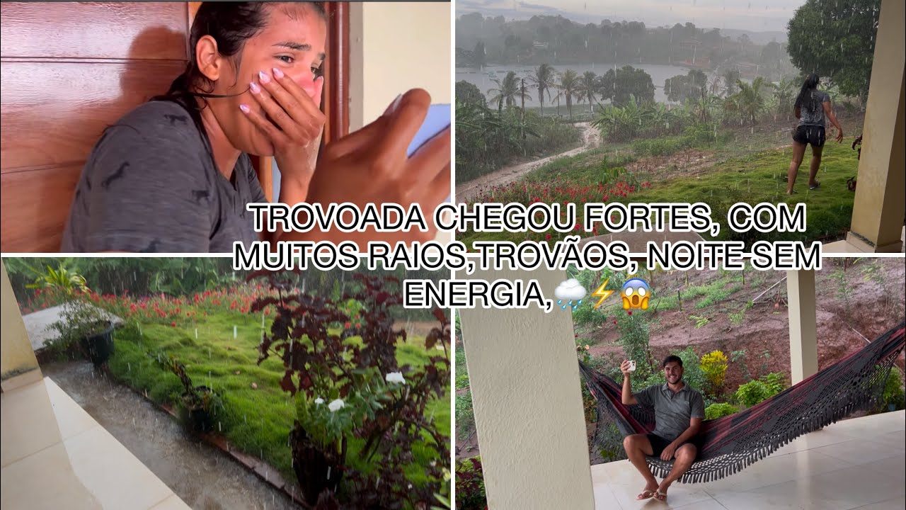 A MAIOR TROVOADA DESTE ANO + TOMEI BANHO NA CHUVA / COM MUITO MEDO 😱🙌🏻