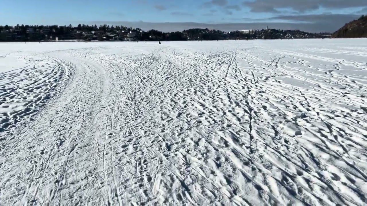 Walking on Water in Stockholm? The Gulf of Edsviken Just Froze Overnight! ❄️✨