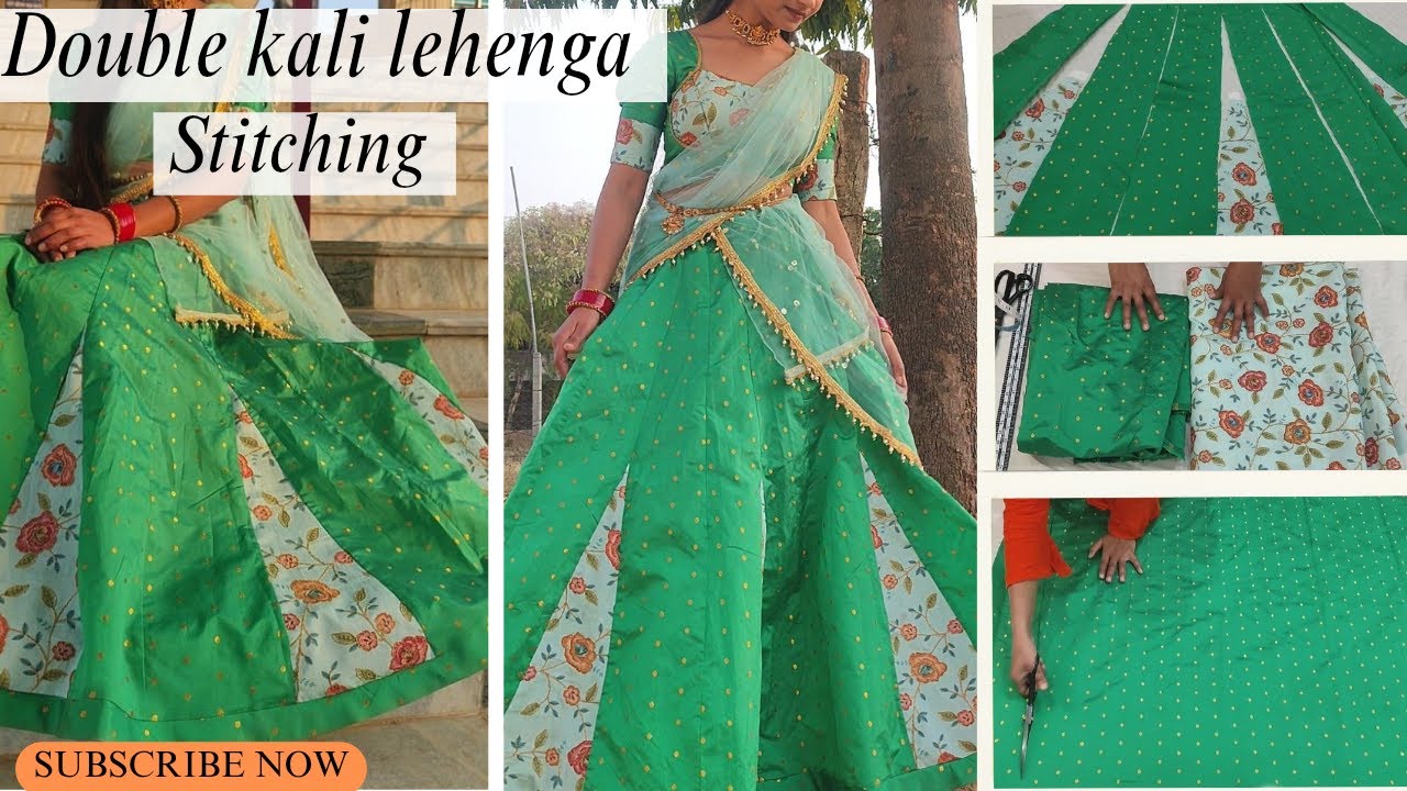 Designer Double Kali Lehenga 💕 Step-By-Step Cutting & Stitching