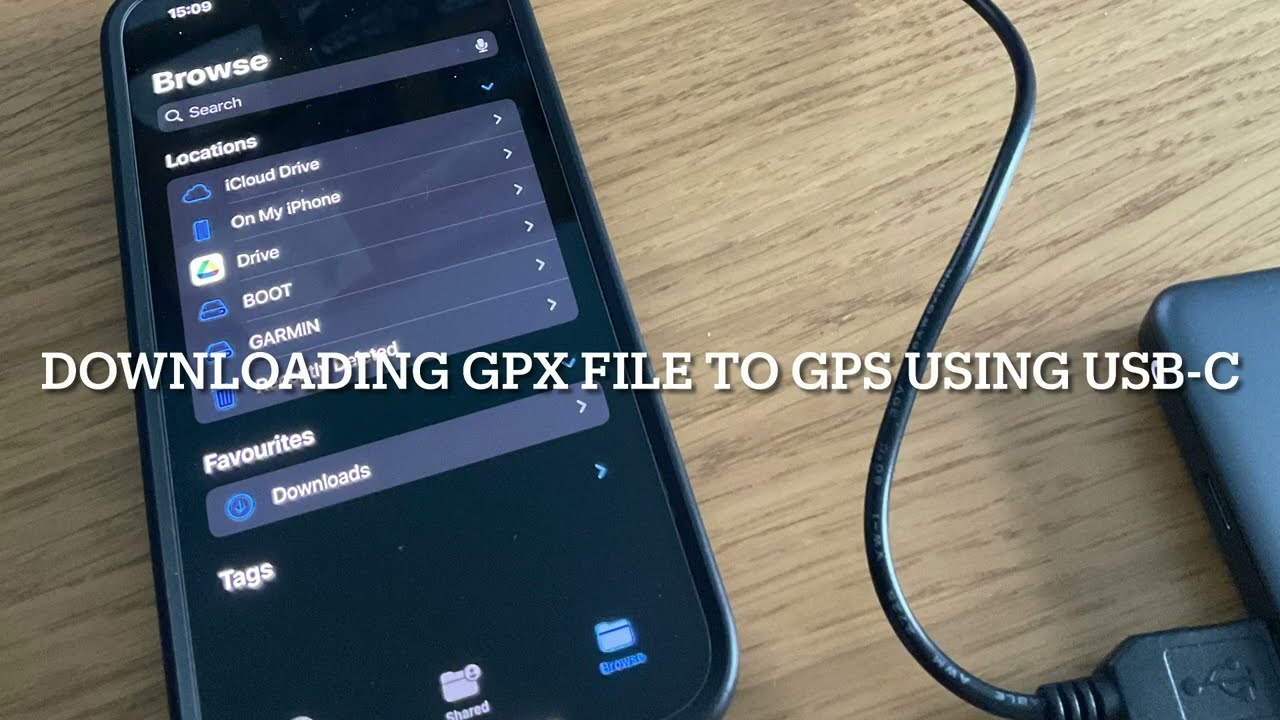 Transfer a Navigation GPX file to BMW Navigator / Garmin using a USB-C hub