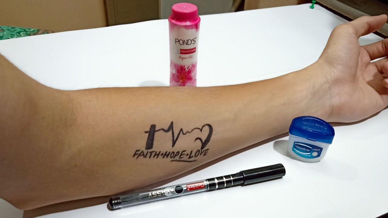 How To Make Temporary Tattoo Look Real ( DIY Tattoo With Pen )