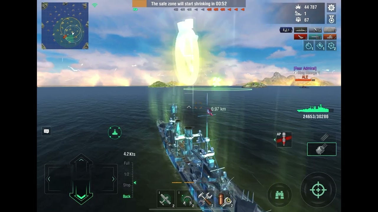 World of Warships Blitz: Weimar in Blitz Royal.