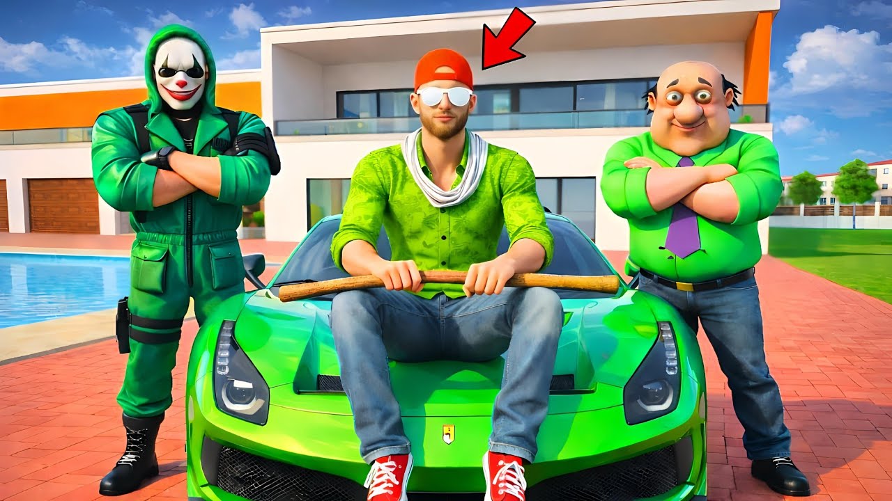 😱 Jack Green Gang Fight with Blue Gang in Indian Theft Aura Simulator 🔥🤩 Aryan Gamerz 