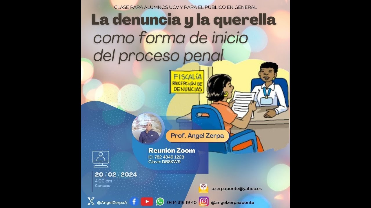 Angel Zerpa A. La querella en el proceso penal venezolano conforme al Código Orgánico Procesal Penal