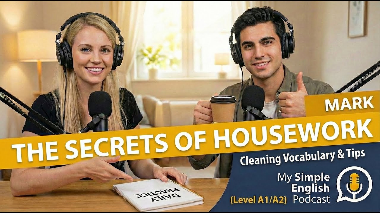 English Listening Practice: Housework & Cleaning | Simple English Podcast