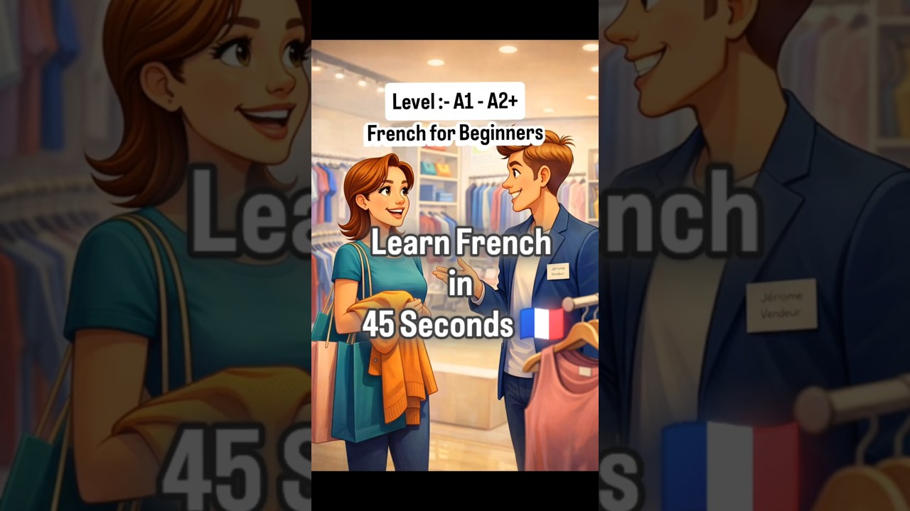 French Conversation for Beginners 🇫🇷 | Shopping in 45s 
