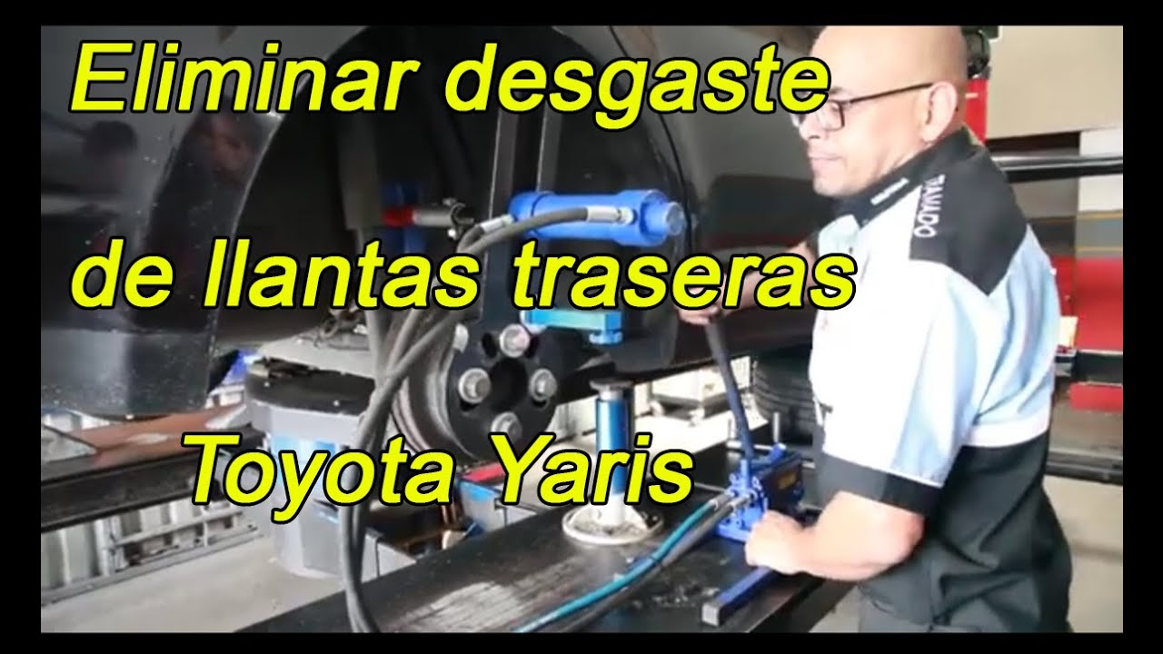 Como alinear llantas traseras en Yaris.