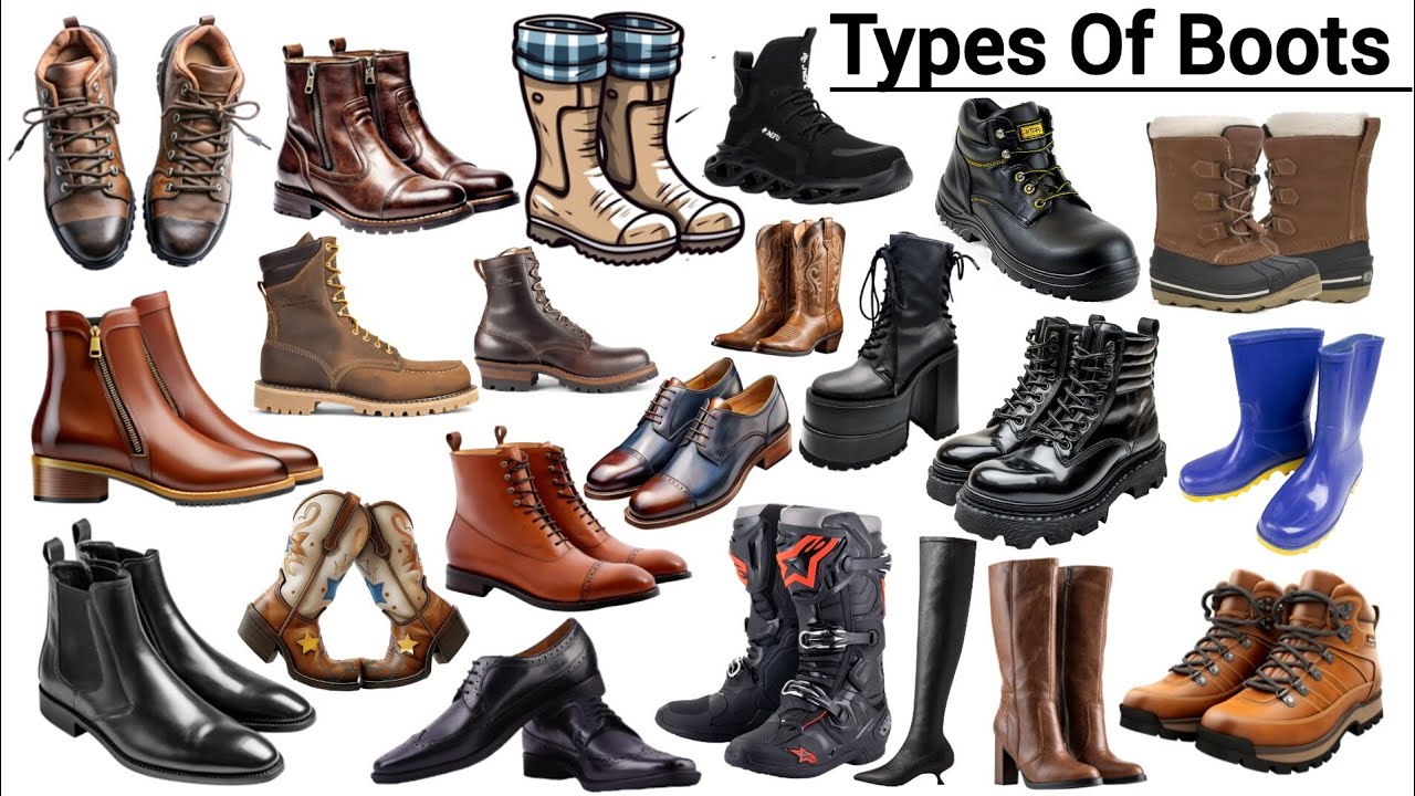 Boots Name | Best Boots | Types of Boots | Different Types of Boots | Easy English Learning Process