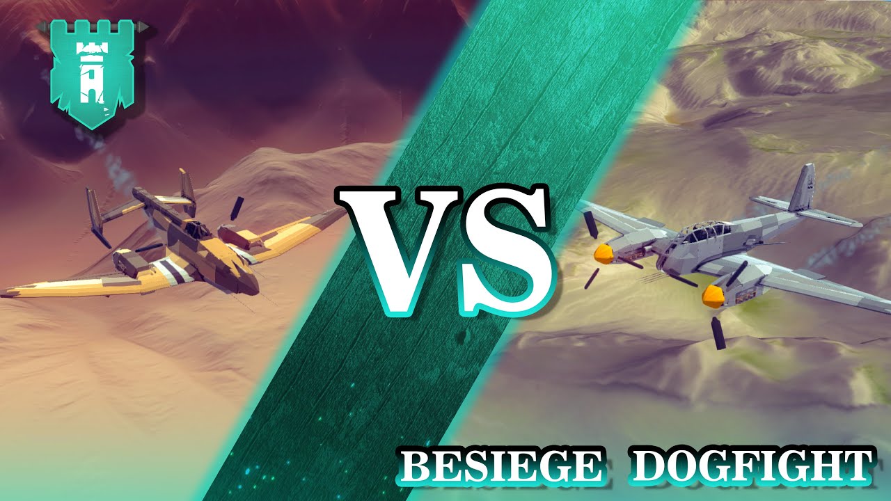 Me 410 VS Lautern Rainbow - Dogfight | Besiege