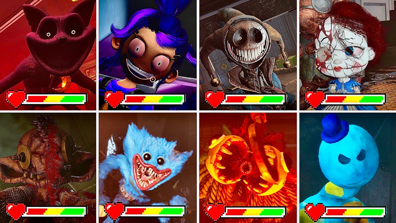 Poppy Playtime: Chapter 5~1 All Deaths  Healthbar (Showcase)