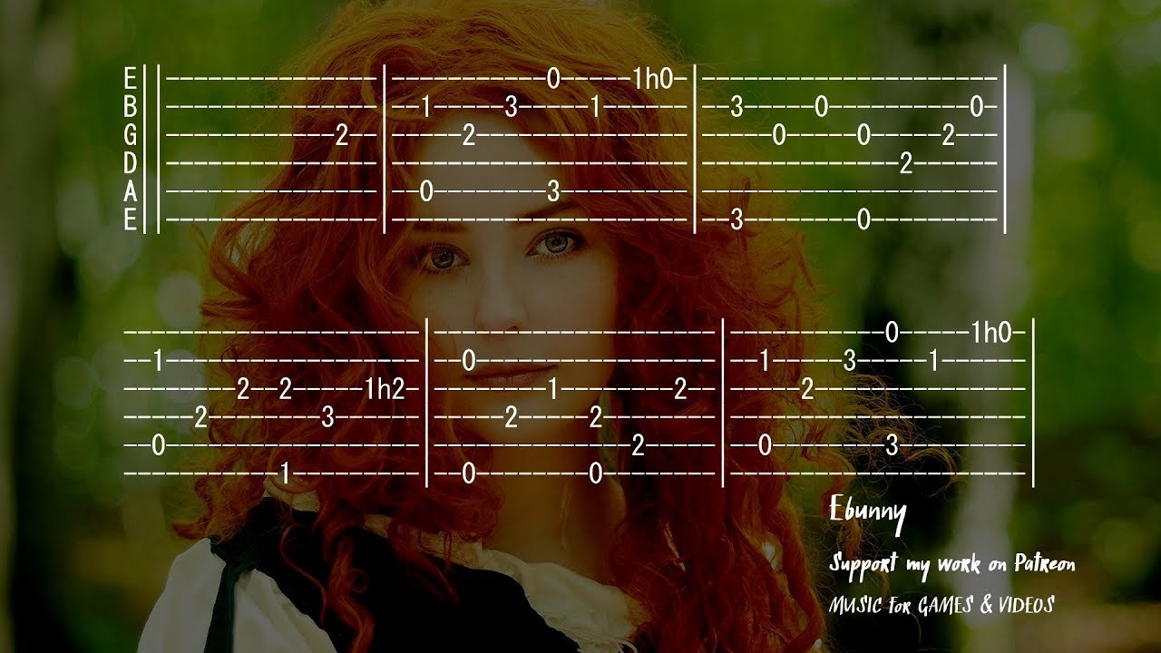 Greensleeves (What Child is This) [Full Acoustic Guitar Tab by Ebunny] Fingerstyle How to Play