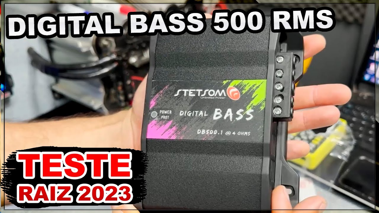 Módulo Amplificador STETSOM DIGITAL BASS DB500.1 - Review e Teste de Potência 2023