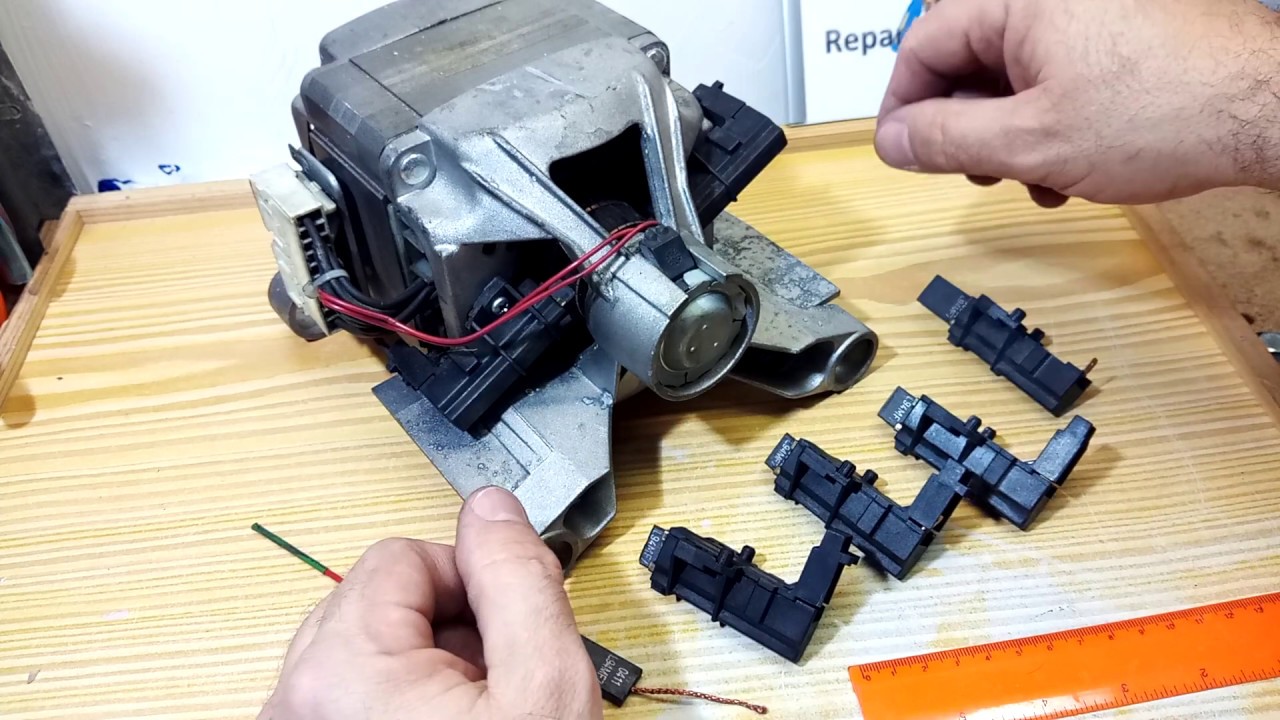 ESCOBILLAS O CARBONES DEL MOTOR DE LAVADORA GASTADAS "NO GIRA"