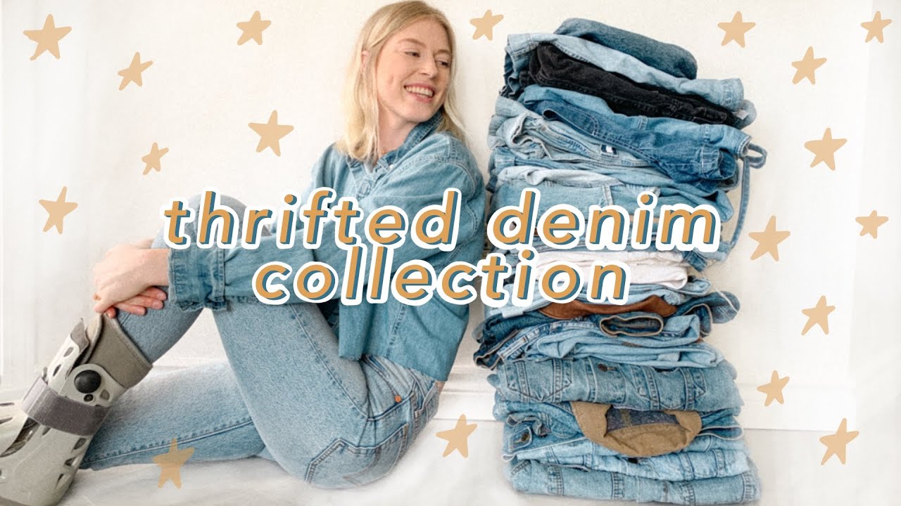 MY thrifted DENIM collection, there's A LOT | Levi's, Tommy Hilfiger, Vintage Denim & mom jeans