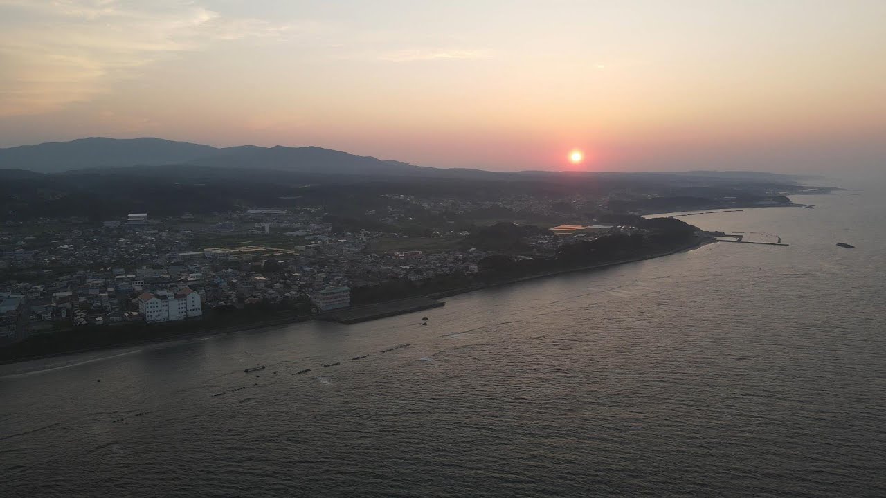 岩手県洋野町　種市漁港で空撮！