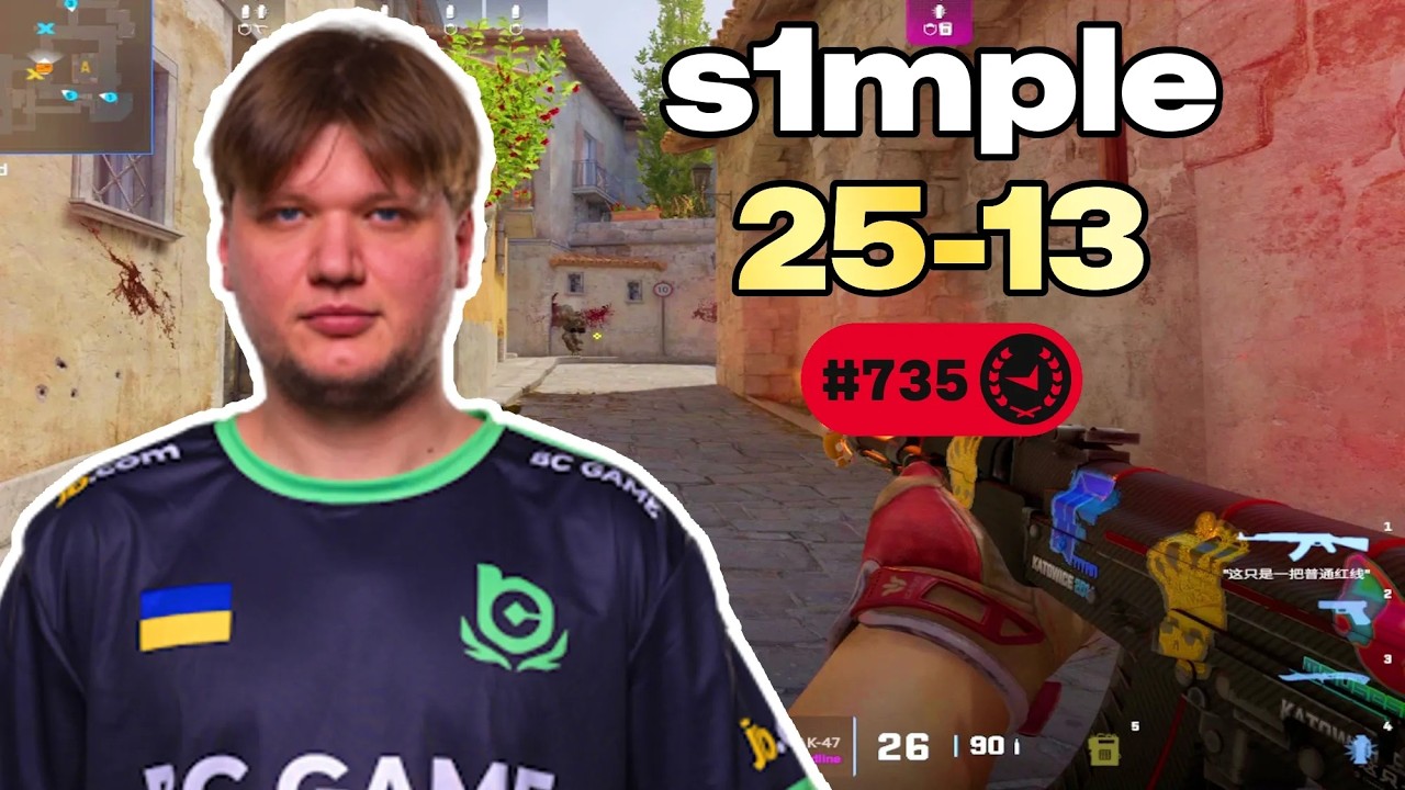 S1MPLE 25-13 EU FACEIT POV (Inferno) | 3847 ELO