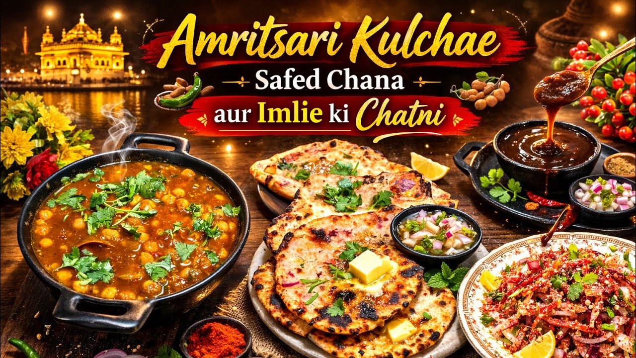 बिना तंदूर कुकर में 5 min अमृतसरी कुलचा,सफ़ेद चना-ढाबा की सिक्रेट चटनी भी l Amritsari kulcha Recipe 