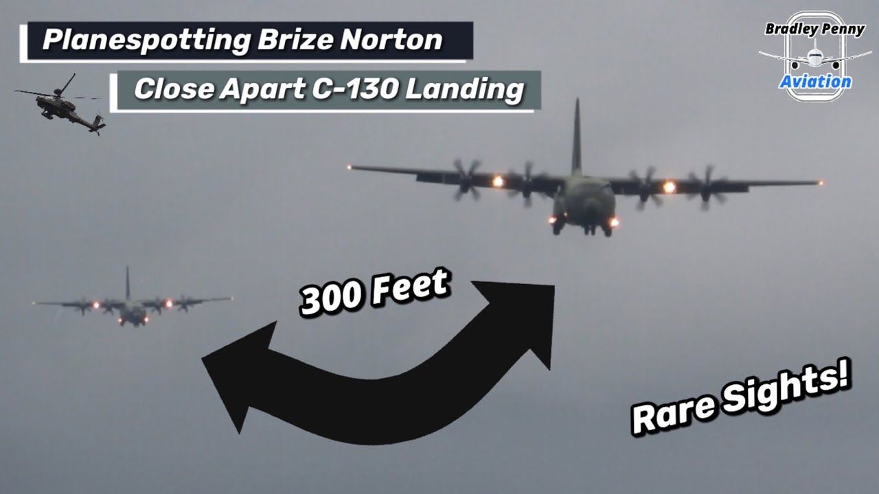 Planespotting At RAF Brize Norton Airbase (BZZ) Incredibly Rare Sights - Wind Shear, Hard Landings