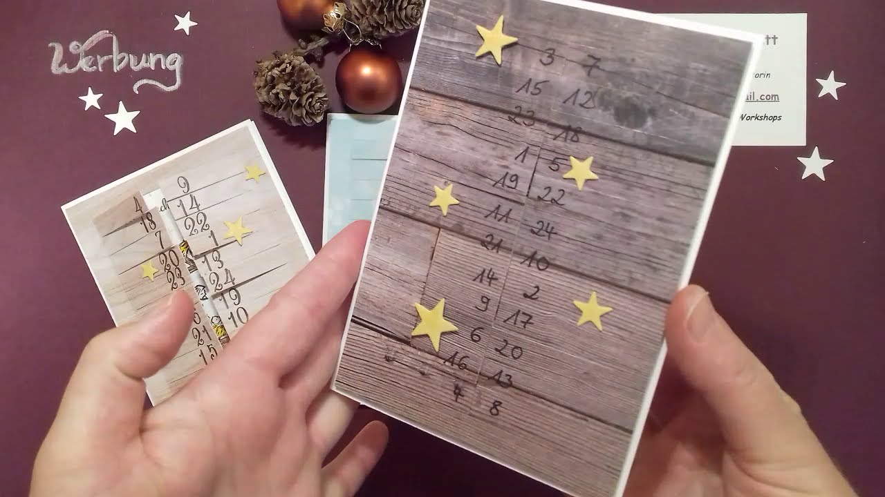 Tolle Adventskalender-Karte - Besondere Kartenform - Weihnachten 2020 - Stampin´ Up!®