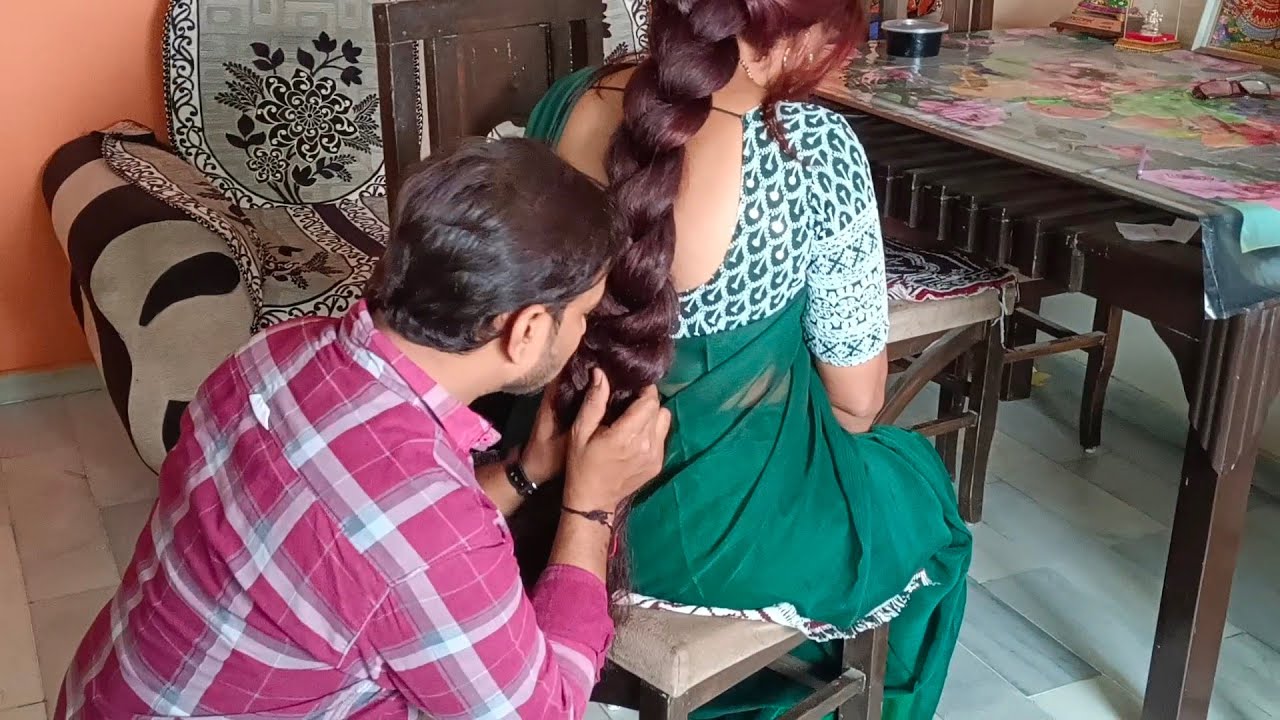 Nisha's Long Hair Play With Hubby || Nisha Rapunzel Hair Play Story